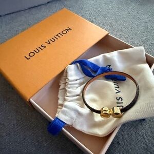 Louis Vuitton Gold and Brown Bracelet